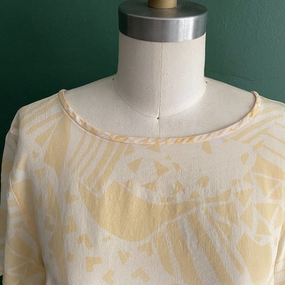 Vintage printed silk blouse - Picture 7 of 10
